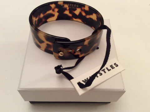 Brand New In Box Whistles Brown Tortoise Shell Bangle - Whispers Dress Agency - Sold - 1