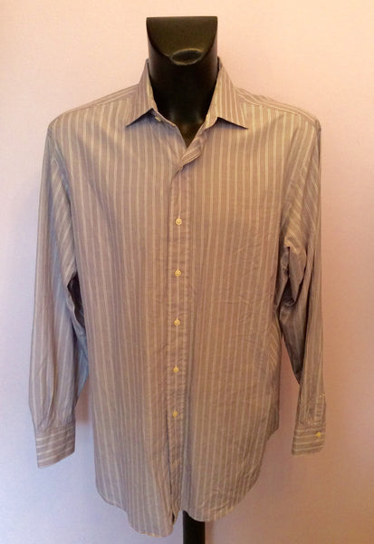 Polo By Ralph Lauren Polo Purple Striped Shirt Size 17" - Whispers Dress Agency - Mens Formal Shirts - 1
