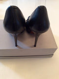 ALL SAINTS BLACK LEATHER PEEPTOE HEELS SIZE 6/39 - Whispers Dress Agency - Womens Heels - 4