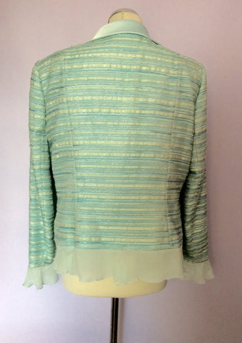 Presen De Luxe Light Mint Green Jacket,Top & Skirt Suit Size 20 - Whispers Dress Agency - Sold - 5