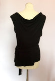 VIVIENNE WESTWOOD RED LABEL BLACK SCOOP NECK TIE WAIST TOP SIZE L - Whispers Dress Agency - Sold - 3