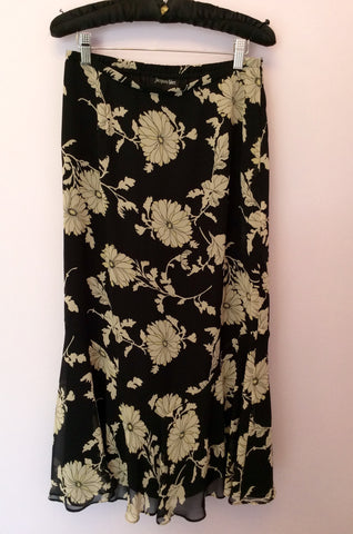 JACQUES VERT BLACK & CREAM PRINT FLORAL TOP & LONG SKIRT SIZE 10/12 - Whispers Dress Agency - Womens Suits & Tailoring - 3