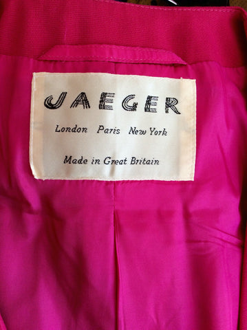 Vintage Jaeger Bright Pink Double Breasted Jacket Size 10 - Whispers Dress Agency - Womens Vintage - 4