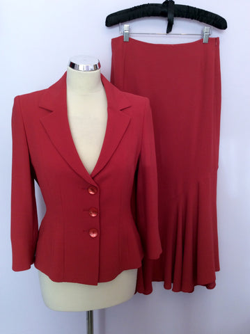 Kaliko Terracotta Jacket & Long Skirt Suit Size 10 - Whispers Dress Agency - Womens Suits & Tailoring - 1