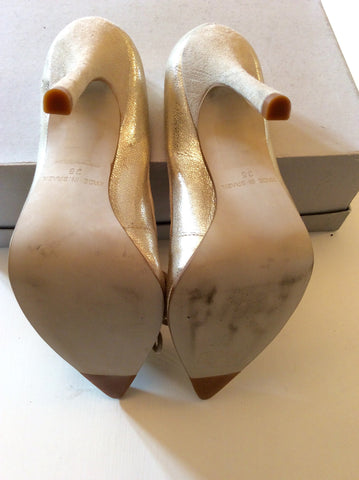 BRAND NEW CARVELA CHAMPAGNE GOLD HEELS SIZE 3.5/36 - Whispers Dress Agency - Sold - 5