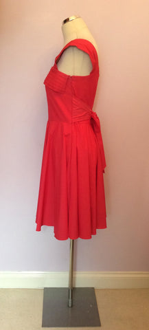 JESIRE DEEP PINK COTTON BLEND DRESS SIZE 10 - Whispers Dress Agency - Womens Dresses - 3