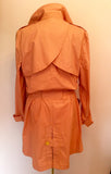 Brand New Tommy Hilfiger Salmon Pink Trench Coat / Mac Size L - Whispers Dress Agency - Sold - 3