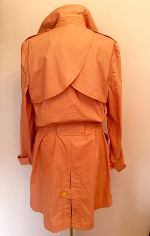 Brand New Tommy Hilfiger Salmon Pink Trench Coat / Mac Size L - Whispers Dress Agency - Sold - 3