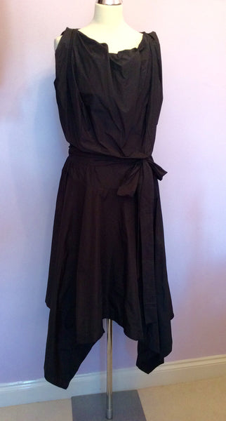 Brand New Vivienne Westwood Black Taffeta Cocktail / Occasion Dress Size 44 UK 16 - Whispers Dress Agency - Sold - 1
