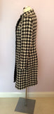 Marks & Spencer Autograph Black & White Dogtooth Coat Size 10 - Whispers Dress Agency - Sold - 2