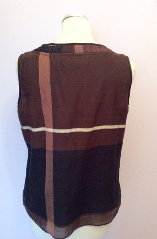 Nitya Terracotta, Brown & Black Cotton Top, Skirt & Jacket Suit Size 14/16 - Whispers Dress Agency - Sold - 5