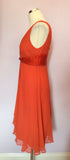 LK Bennett Orange Silk Dress Size 12 - Whispers Dress Agency - Sold - 3