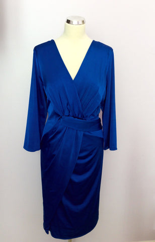 Star By Julien Macdonald Electric Blue Stretch Dress Size 20 - Whispers Dress Agency - Sold - 1