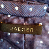 Jaeger Blue Spot Silk Tie - Whispers Dress Agency - Sold - 2