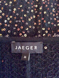 Jaeger Black Sequinned Short Sleeve Cardigan Size M - Whispers Dress Agency - Sold - 3