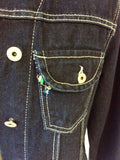 DKNY JEANS DARK BLUE DENIM JACKET SIZE XL - Whispers Dress Agency - Womens Coats & Jackets - 3