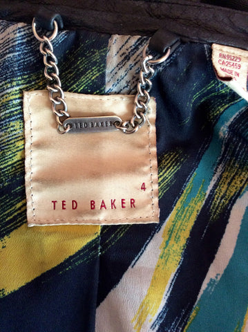 Ted Baker Black Soft Leather Zip Up Jacket Size 4 UK 12 - Whispers Dress Agency - Womens Coats & Jackets - 7