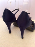 Monsoon Dark Blue Satin Peeptoe Satin Heels Size 5/38 - Whispers Dress Agency - Womens Heels - 4