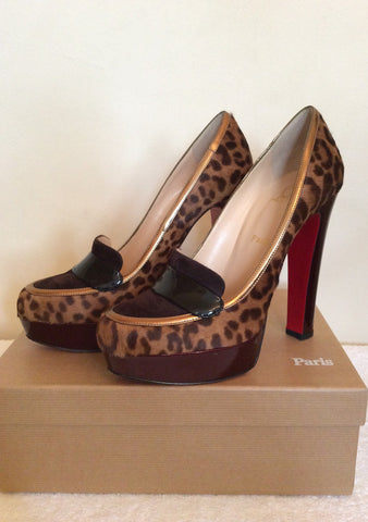 Christian Louboutin Leopard Print Platform Heels Size 6/39 - Whispers Dress Agency - Sold - 2