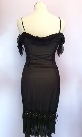 Brand New Joseph Black Silk Strappy Dress Size 40 UK 8 - Whispers Dress Agency - Womens Dresses - 4