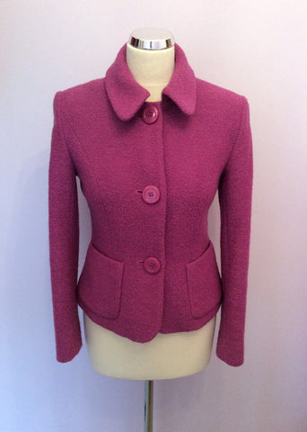 HOBBS PINK WOOL JACKET SIZE 8 - Whispers Dress Agency - Sold - 1