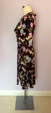 Moschino Cheap & Chic Brown Butterfly & Flower Print Wrap Dress Size 8 - Whispers Dress Agency - Sold - 3