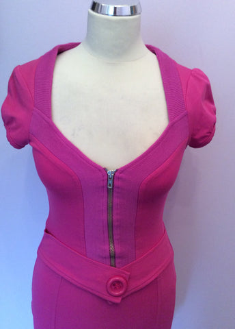 Morgan Fuchsia Pink Stretch Pencil Dress Size XS - Whispers Dress Agency - Womens Dresses - 2
