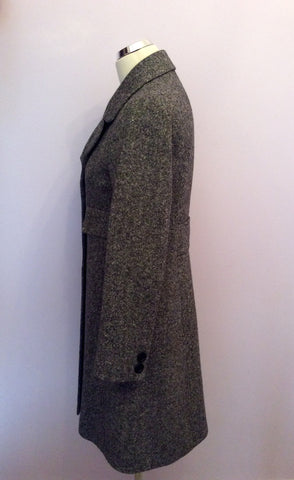 Hobbs Black & White Fleck Wool Blend Coat Size 10 - Whispers Dress Agency - Sold - 2