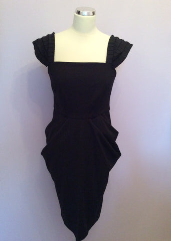 Coast Black Pleated Straps Tulip Skirt Dress Size 10 - Whispers Dress Agency - Womens Dresses - 1