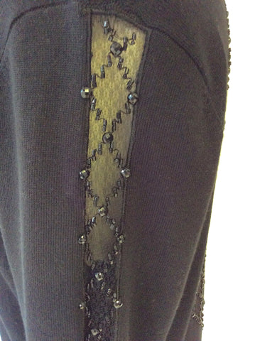 BRAND NEW LEO GUY BLACK BEADED TRIM JUMPER SIZE XL - Whispers Dress Agency - Sold - 4