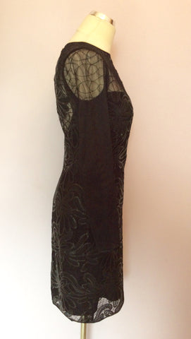 Karen Millen Black Lace & Sequinned Dress Size 10 - Whispers Dress Agency - Sold - 2