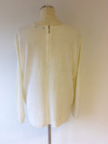 OLSEN WHITE LONG SLEEVE JUMPER SIZE 18 - Whispers Dress Agency - Womens Knitwear - 3