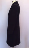 Jigsaw Black Wool, Lambswool & Cashmere Coat Size 8 - Whispers Dress Agency - Sold - 2