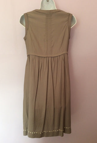 Monsoon Beige Beaded & Sequin Trim Dress Size 8 - Whispers Dress Agency - Womens Dresses - 3