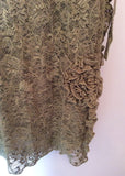 Avoca Anthology Olive Green Lace Wrap Around Top & Skirt Size 12/14 - Whispers Dress Agency - Sold - 7