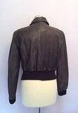 Aviatrix Dark Brown Leather Zip Up Jacket Size L - Whispers Dress Agency - Womens Coats & Jackets - 3