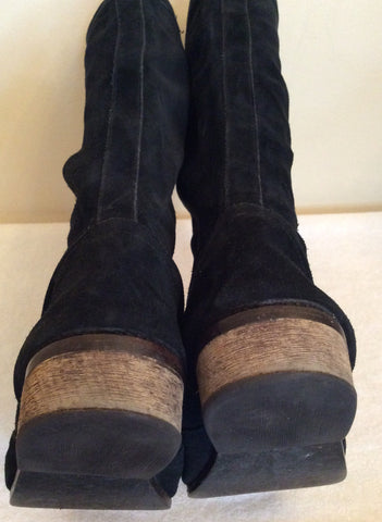 Diesel Black Suede Flat Boots Size 7/40 - Whispers Dress Agency - Sold - 5