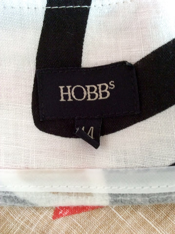 Hobbs Light Brown, Orange, White & Black Print Linen Skirt Size 14 - Whispers Dress Agency - Womens Skirts - 2