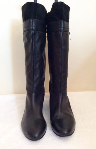 Faith Black Leather Lace Up Back Boots Size 8/42 - Whispers Dress Agency - Sold - 4