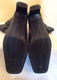 Hush Puppies Black Leather Ankle Boots Size 7/40 - Whispers Dress Agency - Womens Boots - 3