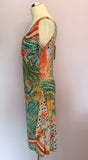 Brand New Zen Gardens Multicoloured Print Wrap Dress Size XL - Whispers Dress Agency - Sold - 2