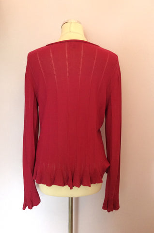 HOBBS FUSHIA PINK V NECK CARDIGAN SIZE 14 - Whispers Dress Agency - Womens Knitwear - 3