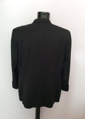 Pierre Cardin Black Pinstripe Extra Fine Merino Wool Suit Size 42R/34W - Whispers Dress Agency - Sold - 4