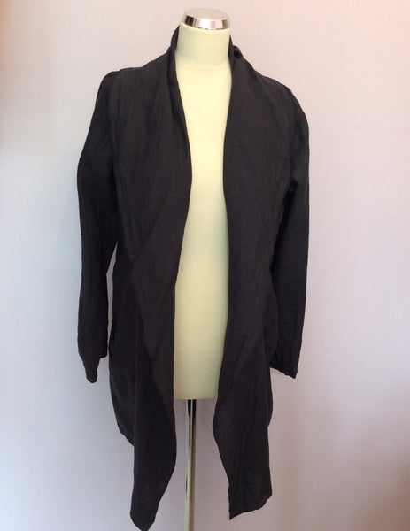 Miss Sugar Dark Grey Linen Jacket Size XL - Whispers Dress Agency - Womens Coats & Jackets - 1