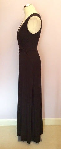 Phase Eight Black V Neckline Twist Maxi Dress Size 10 - Whispers Dress Agency - Sold - 3