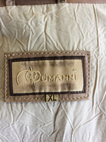 DUMANNI TAN SOFT LEATHER JACKET SIZE XL - Whispers Dress Agency - Womens Coats & Jackets - 6