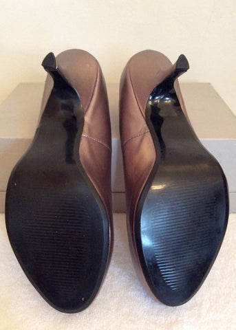 Brand New Office Bronze Leather Heels Size 6/39 - Whispers Dress Agency - Sold - 4