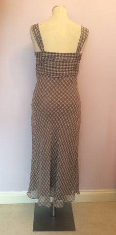 LK Bennett Grey Check Print Silk Dress Size 10 - Whispers Dress Agency - Womens Dresses - 4