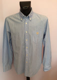 Gant Blue & White Stripe Cotton Shirt Size XL - Whispers Dress Agency - Mens Formal Shirts - 1