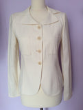 Armani Collezione Cream Trouser Suit Size 42 UK 12 - Whispers Dress Agency - Sold - 2